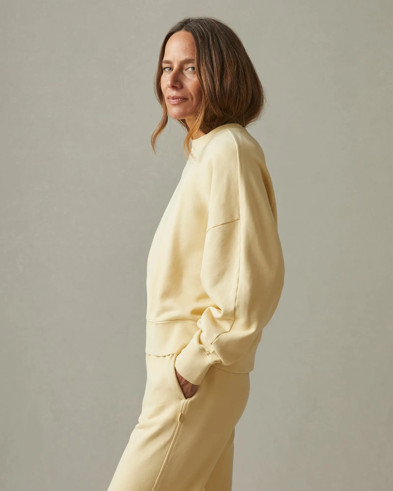 Premium Midweight Oversized Crew - Golden Glow