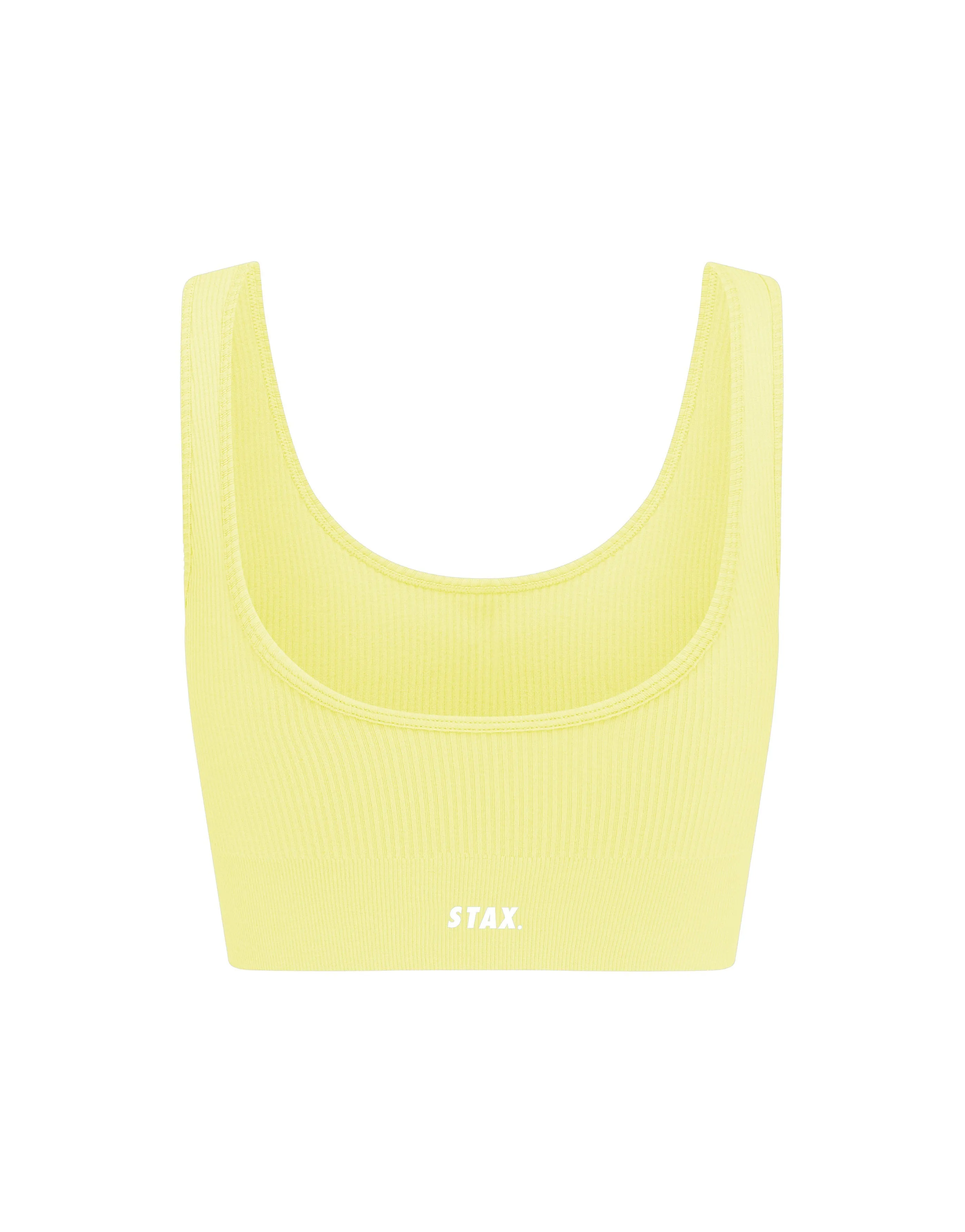 Premium Seamless Low Back Crop Lounge V5.1 - Lemon