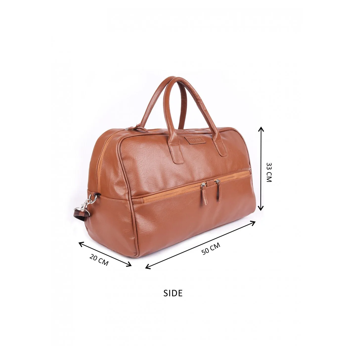 Pu Brown Color Luggage Bag Medium Size