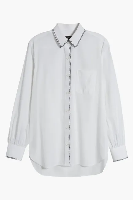 RAG & BONE MAXINE BLANKET STITCH SHIRT