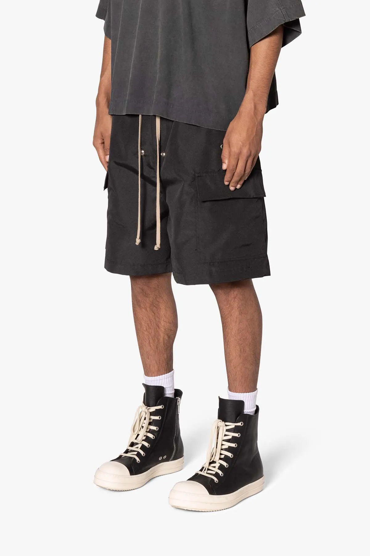 Rave Double Cargo Shorts - Black