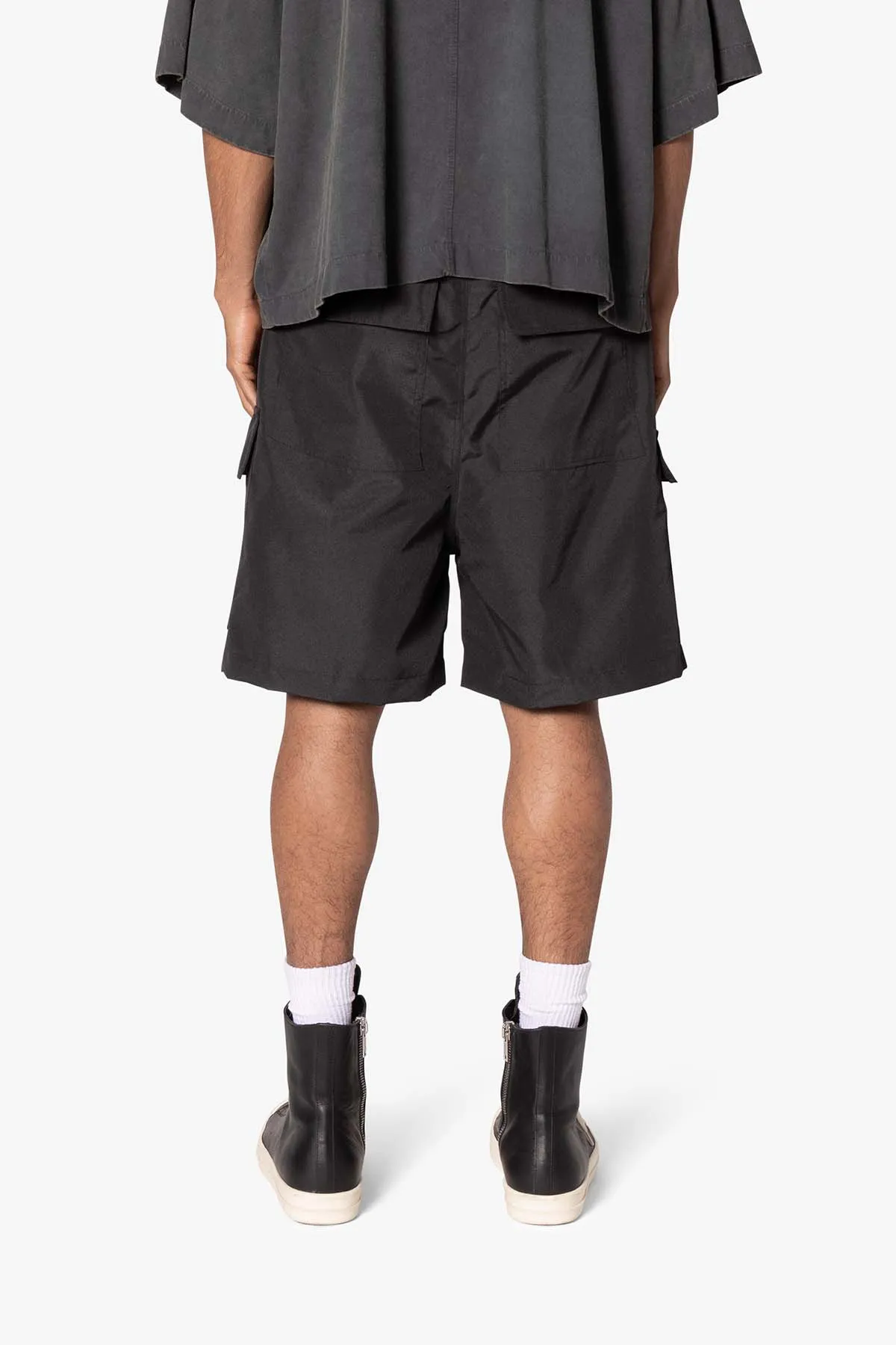 Rave Double Cargo Shorts - Black