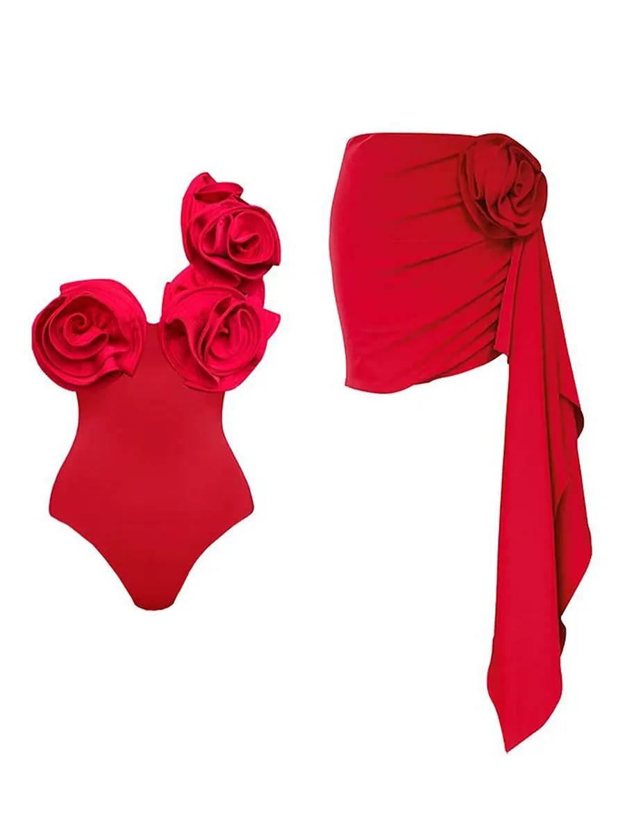 Red Bikini Swimsuit Set LD23688R1