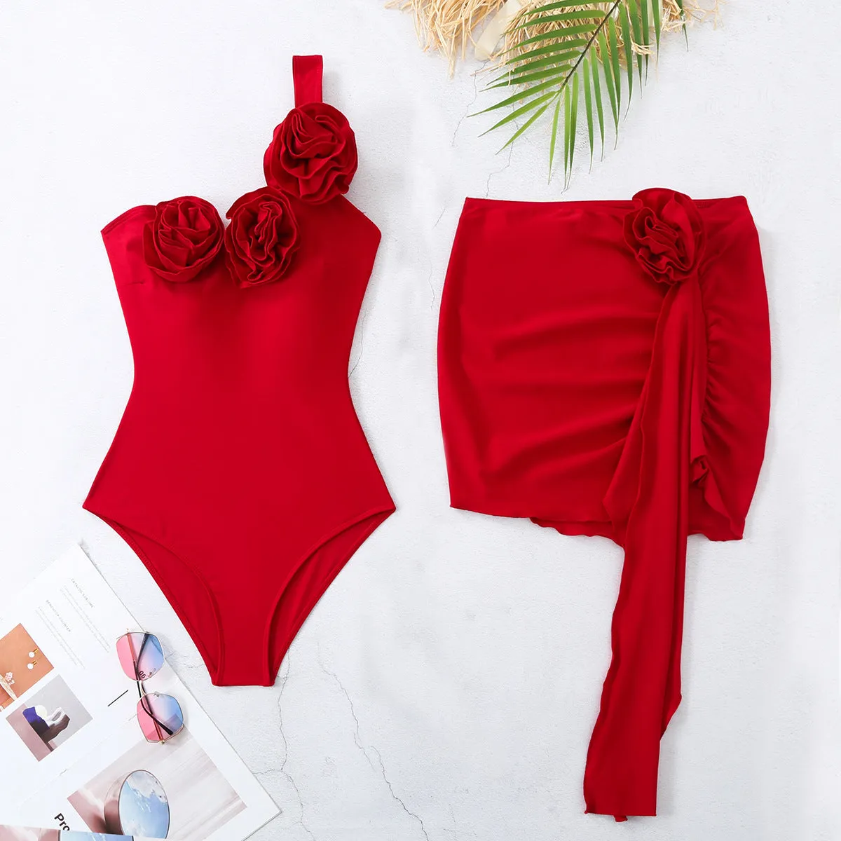 Red Bikini Swimsuit Set LD23688R1