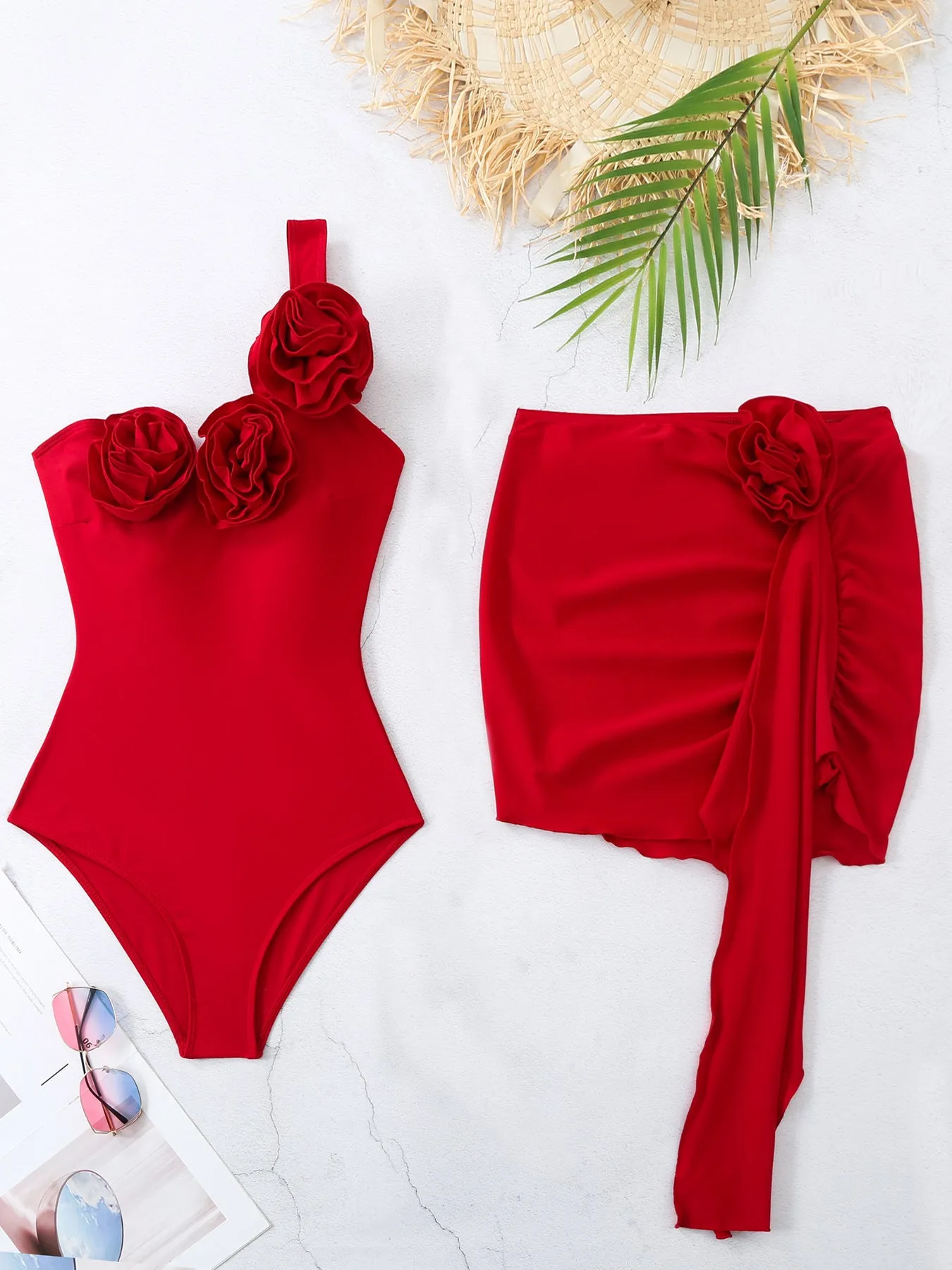 Red Bikini Swimsuit Set LD23688R1