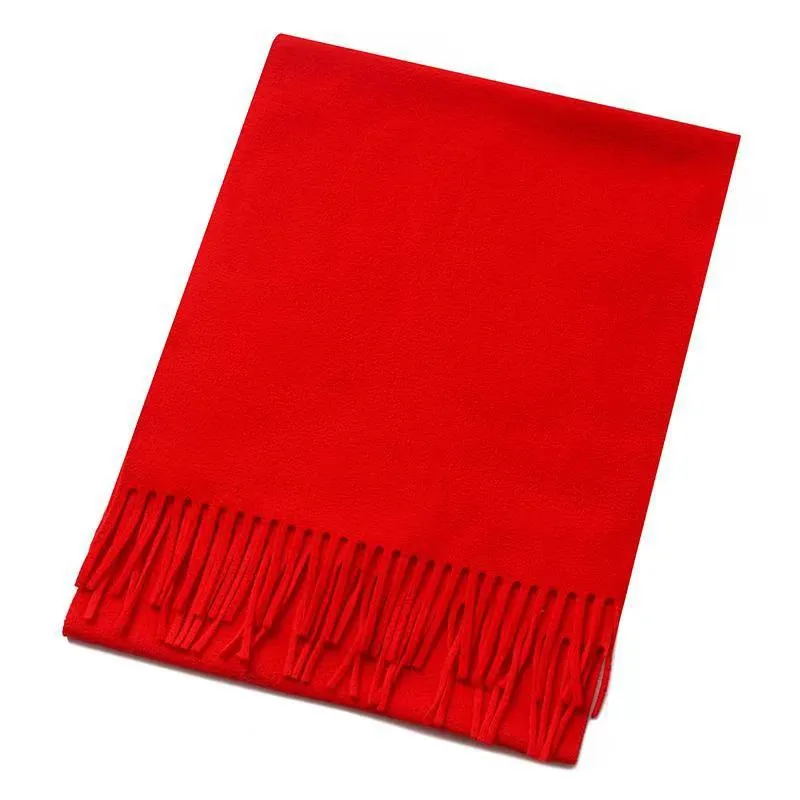 Red Scarf Printed Logo Chinese Red Scarf Embroidered Logo Annual Meeting Activity Party Opening Ceremony Red Scarf