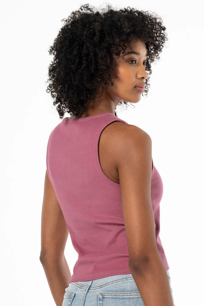 Ribbed Tank _ 141576 _ Mauve