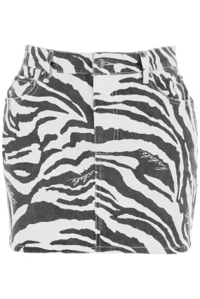 ROTATE denim zebra print mini