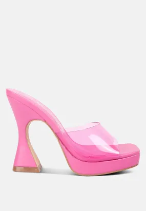 Skyhigh Clear Strap Block Heel Sandals By Ruw