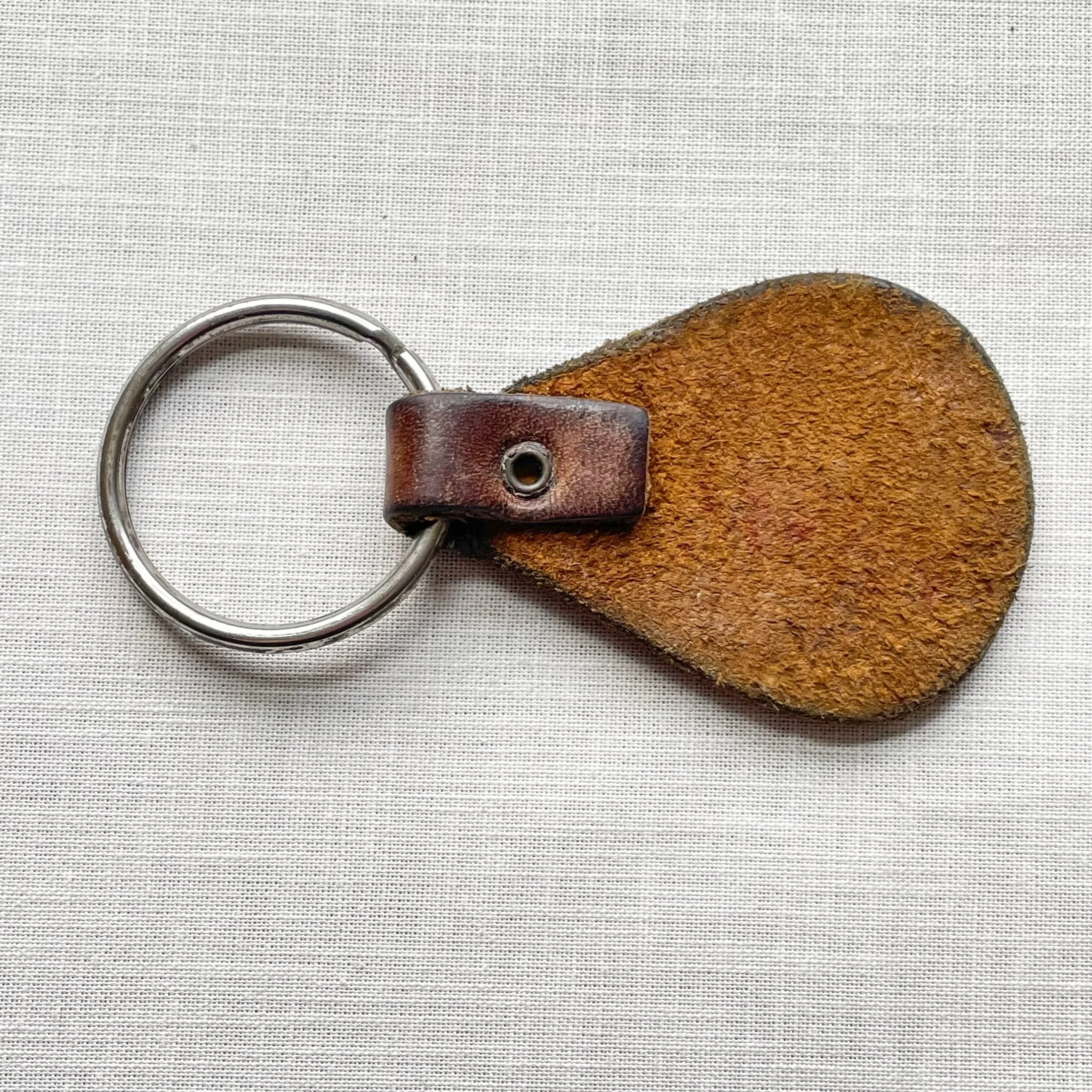 SOLD Vintage 60s/70s Tooled/Painted Leather Key Fob