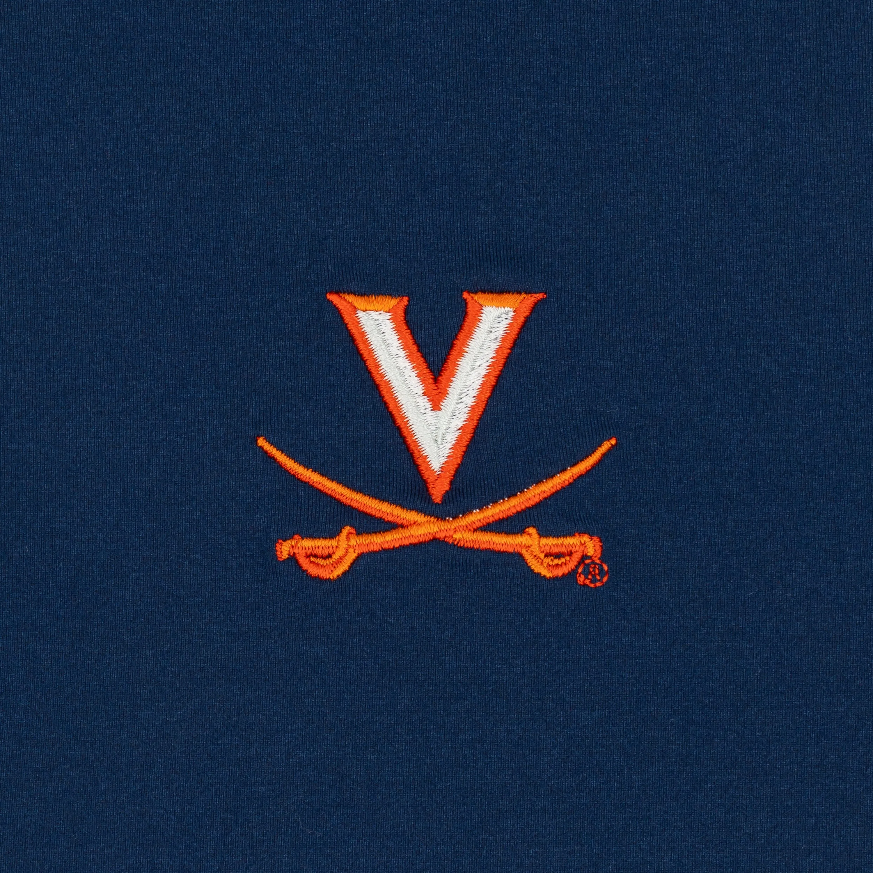 Solid Collegiate Q-Zip - UVA | Solid - Admiral Navy - UVA - 1