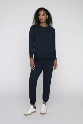 Stateside Women's Softest Fleece Raglan Side Slit Sweatshirt - New Nave Blue