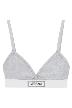 VERSACE '90s logo ribbed bralette