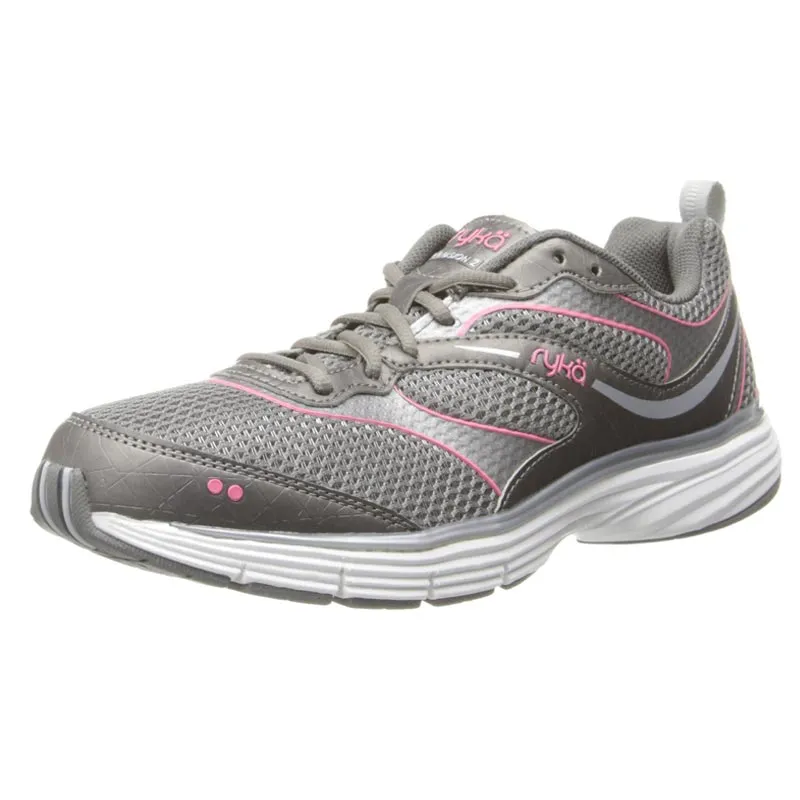 Women's Ryka Illusion 2 Running Trainers Grey-Pink