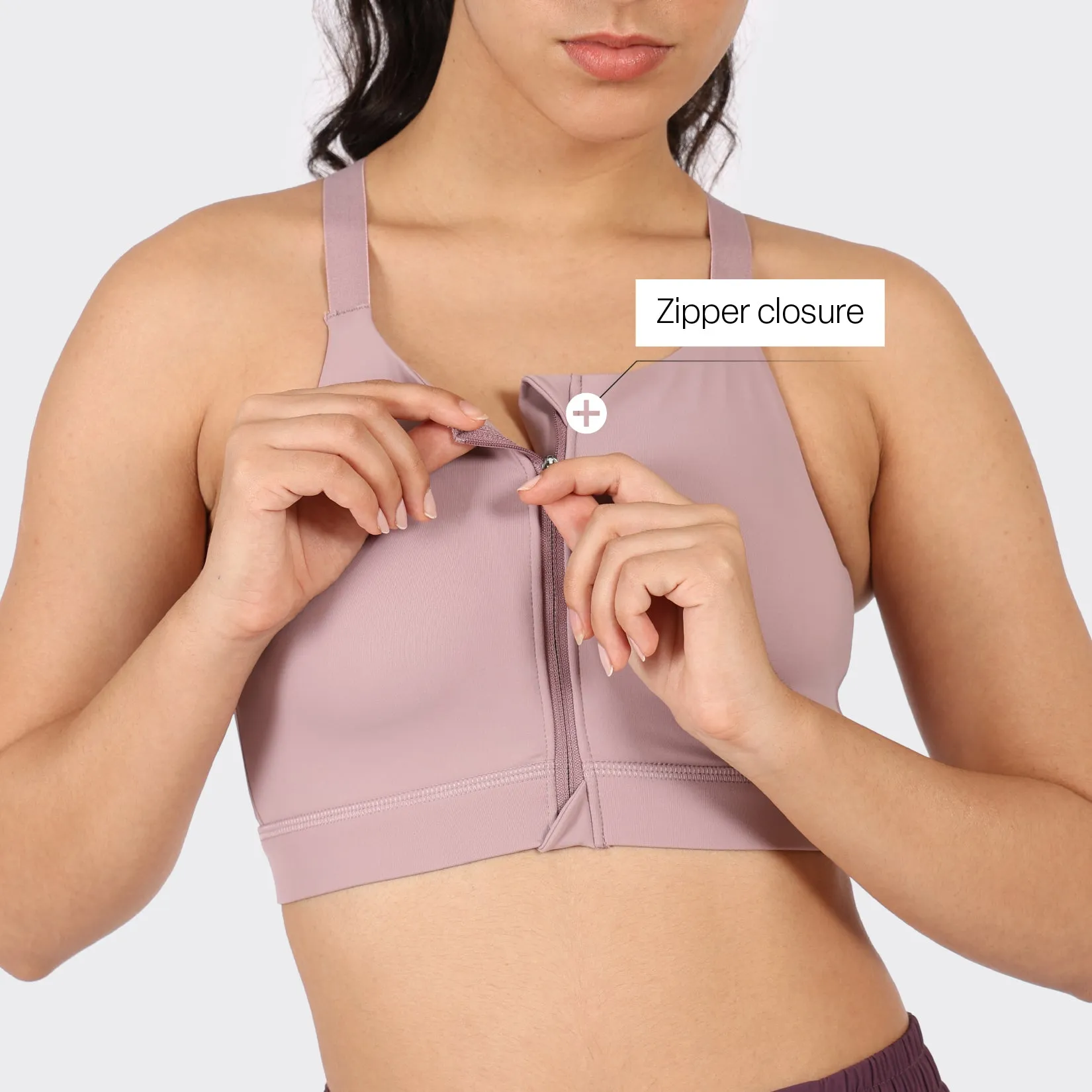 Zip-Up Sports Bra